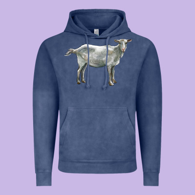 Saanen Goat Vintage Hoodie Designed By Lillyallendesigns