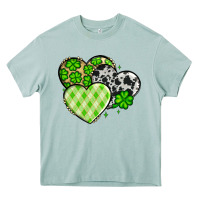 Arona St. Patrick's Day cowhide hearts Heavy Core Tee - OliviaCreatesArt