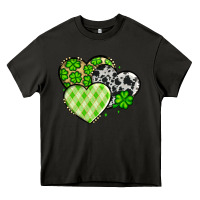 Asphalt St. Patrick's Day cowhide hearts Heavy Core Tee - OliviaCreatesArt