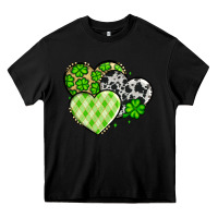 Black St. Patrick's Day cowhide hearts Heavy Core Tee - OliviaCreatesArt