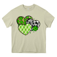 Mossy St. Patrick's Day cowhide hearts Heavy Core Tee - OliviaCreatesArt