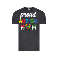 Vintage Black Proud Autism Mom Mothers Day Gift Autism Awareness Vintage Tee - CowhideDigitalArt
