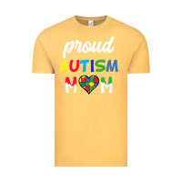 Vintage Mustard Proud Autism Mom Mothers Day Gift Autism Awareness Vintage Tee - CowhideDigitalArt