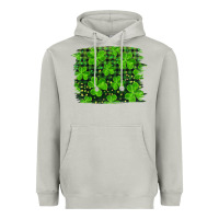 Moon Dust st patrick's day shamrock and plaid distressed background Heavyweight Hoodie - RanaPortraitStore
