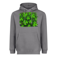 Storm st patrick's day shamrock and plaid distressed background Heavyweight Hoodie - RanaPortraitStore