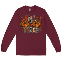 Burgundy fall vibes Long Sleeve Tee - SublimationCraftShop