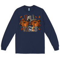 Navy fall vibes Long Sleeve Tee - SublimationCraftShop