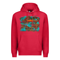 Cardinal western serape leopard turquoise  background Premium Hoodie - Artiststas