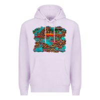 Lilac western serape leopard turquoise  background Premium Hoodie - Artiststas