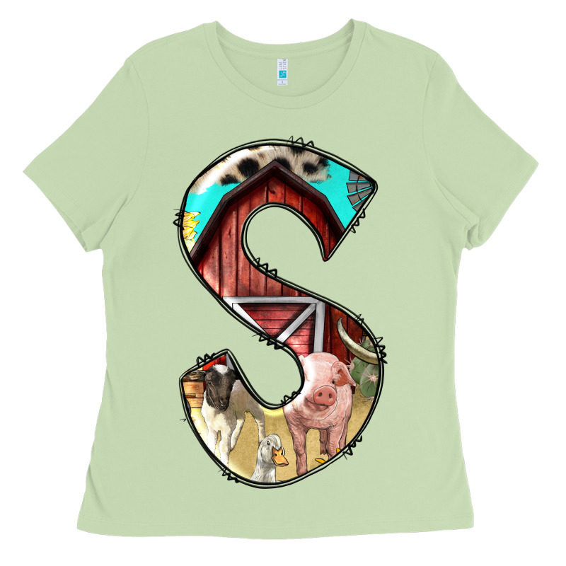 Farm Life Alphabet Lowercase Letters S Ladies Tee by BundleAndBundleShop | Teevron