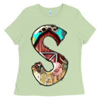 Matcha farm life alphabet lowercase letters s Ladies Tee - BundleAndBundleShop