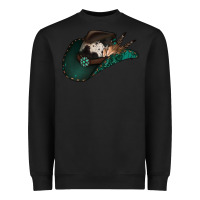 Black cowhide flowers cowboy hat Heavyweight Sweatshirt - Jasminsmagicworld