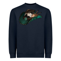 Navy cowhide flowers cowboy hat Heavyweight Sweatshirt - Jasminsmagicworld