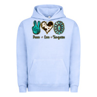 Pigment Grape Ice Peace Love Turquoise Urban Hoodie - Jasminsmagicworld