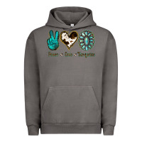 Pigment Tornado Peace Love Turquoise Urban Hoodie - Jasminsmagicworld