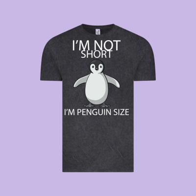 I'm Not Short I'm Penguin Size Vintage Tee Designed By Bettercallsaul