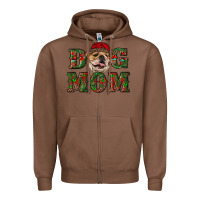 Chestnut Christmas English Bulldog Mom Zipper Hoodie - RanaPortraitStore