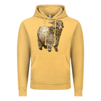 Vintage Mustard Angora Goat Vintage Hoodie - LillyAllenDesigns