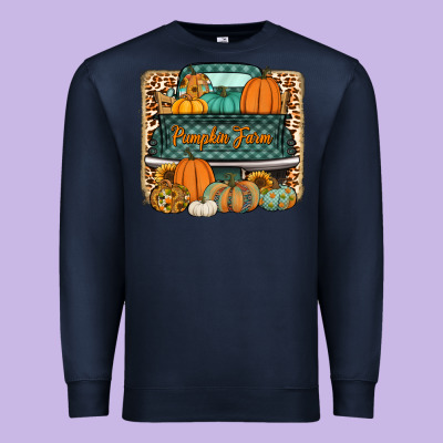 Pumpkin Farm Truck Premium Sweatshirt Designed By Jasminsmagicworld