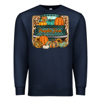 Navy pumpkin farm truck Premium Sweatshirt - Jasminsmagicworld