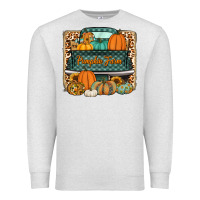 Oatmeal Heather pumpkin farm truck Premium Sweatshirt - Jasminsmagicworld