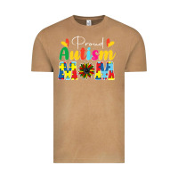 Vintage Camel Proud Autism Mom sunflower Vintage Tee - CowhideDigitalArt