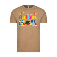 Vintage Coffee Proud Autism Mom sunflower Vintage Tee - CowhideDigitalArt