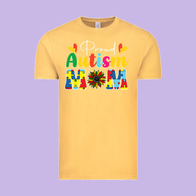 Proud Autism Mom Sunflower Vintage Tee Designed By Cowhidedigitalart