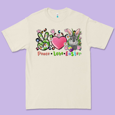 Peace Love Easter Bunny Premium Tee Designed By Fadigitalartstudio
