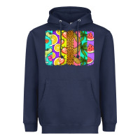Navy summer brushstroke Heavyweight Hoodie - Jasminsmagicworld