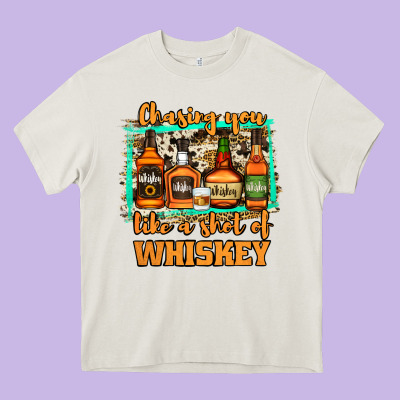 Chasing You Like A Shot Of Whiskey Heavy Core Tee Designed By Jasminsmagicworld
