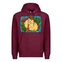 Burgundy western cowboy chicks cactus coop animals  leopard serape turquoise Premium Hoodie - Artiststas