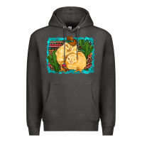 Charcoal Heather western cowboy chicks cactus coop animals  leopard serape turquoise Premium Hoodie - Artiststas