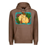 Chestnut western cowboy chicks cactus coop animals  leopard serape turquoise Premium Hoodie - Artiststas