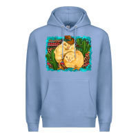 Colony Blue western cowboy chicks cactus coop animals  leopard serape turquoise Premium Hoodie - Artiststas