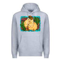 Heather Grey western cowboy chicks cactus coop animals  leopard serape turquoise Premium Hoodie - Artiststas