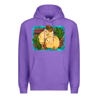 Purple western cowboy chicks cactus coop animals  leopard serape turquoise Premium Hoodie - Artiststas