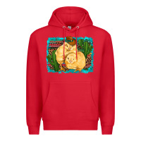 Red western cowboy chicks cactus coop animals  leopard serape turquoise Premium Hoodie - Artiststas