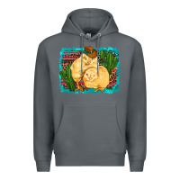 Rock western cowboy chicks cactus coop animals  leopard serape turquoise Premium Hoodie - Artiststas