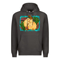 Smoke western cowboy chicks cactus coop animals  leopard serape turquoise Premium Hoodie - Artiststas