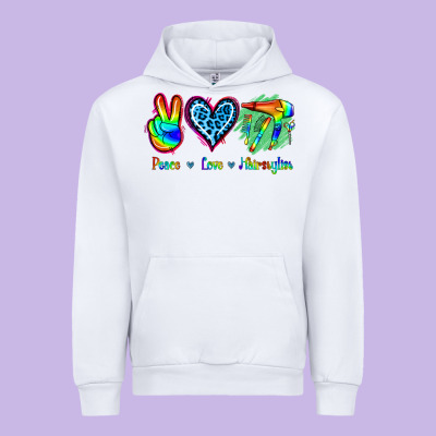 Peace Love Hairstylist Urban Hoodie Designed By Jasminsmagicworld