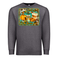 Charcoal Heather just a girl who loves fall background Premium Sweatshirt - Jasminsmagicworld