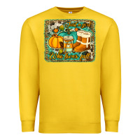 Lemon just a girl who loves fall background Premium Sweatshirt - Jasminsmagicworld