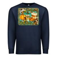 Navy just a girl who loves fall background Premium Sweatshirt - Jasminsmagicworld