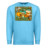 Ocean Blue just a girl who loves fall background Premium Sweatshirt - Jasminsmagicworld