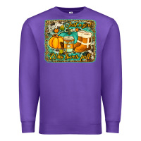 Purple just a girl who loves fall background Premium Sweatshirt - Jasminsmagicworld