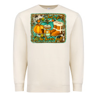 Sandshell just a girl who loves fall background Premium Sweatshirt - Jasminsmagicworld