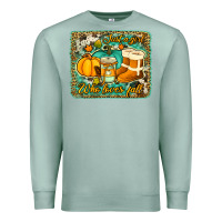 Seafoam just a girl who loves fall background Premium Sweatshirt - Jasminsmagicworld