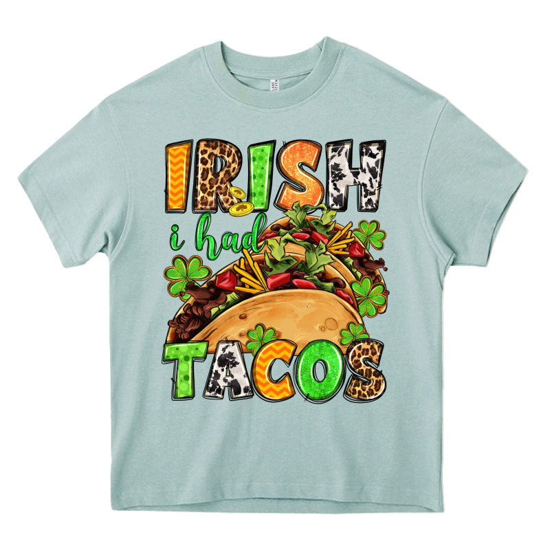 St. Patrick's Irish I Had Tacos Heavy Core Tee by OliviaCreatesArt | Teevron