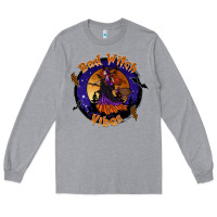 Heather Grey bad witch vibes Long Sleeve Tee - SublimationCraftShop